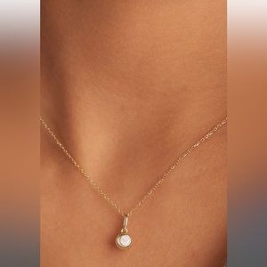 NWT Mejuri Birth Stone CHARM, October (Opal), 14k gold